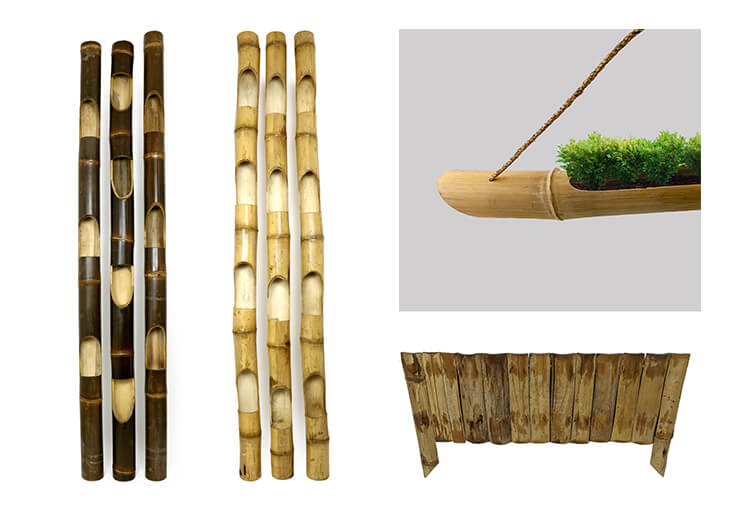 Bamboo poles, planters, and the vegetable patch | UK Bamboo
