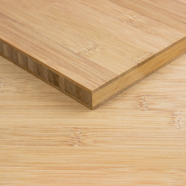 Main product image of the 19/20mm plain pressed 3 ply caramel bamboo board