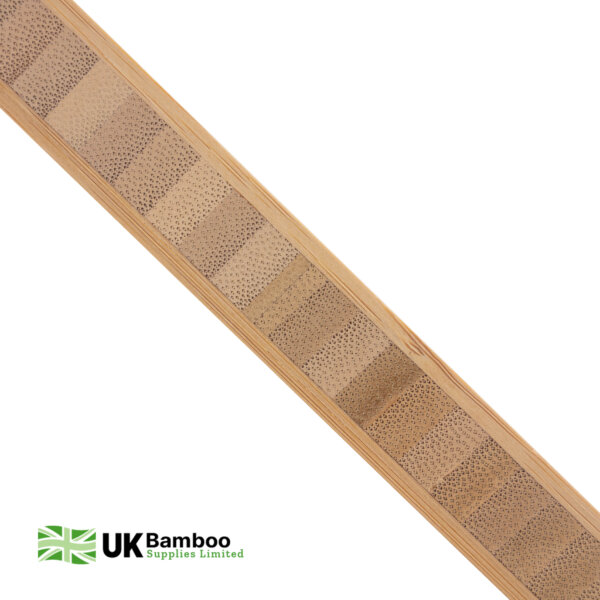 Side view of the 19/20mm caramel bamboo board 3 ply plain pressed