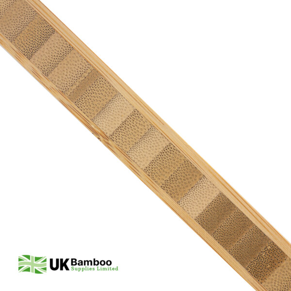 Side view of the 19/20mm Caramel bamboo board side pressed 3 ply