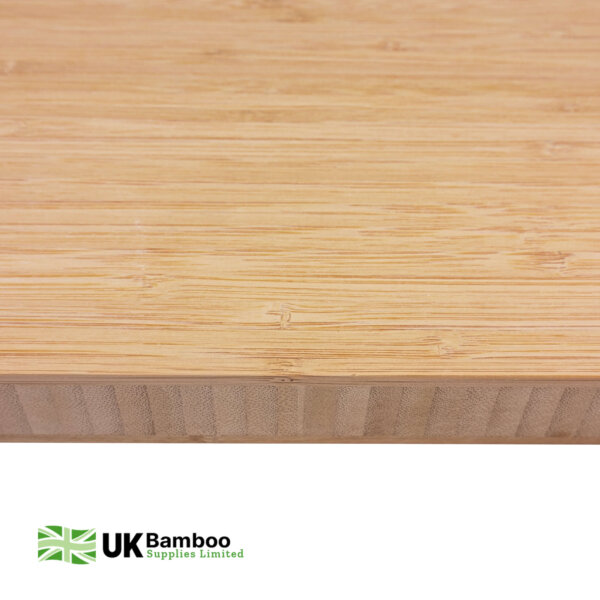 Top-down shot showing the surface of the 30mm side pressed caramel bamboo plyboard