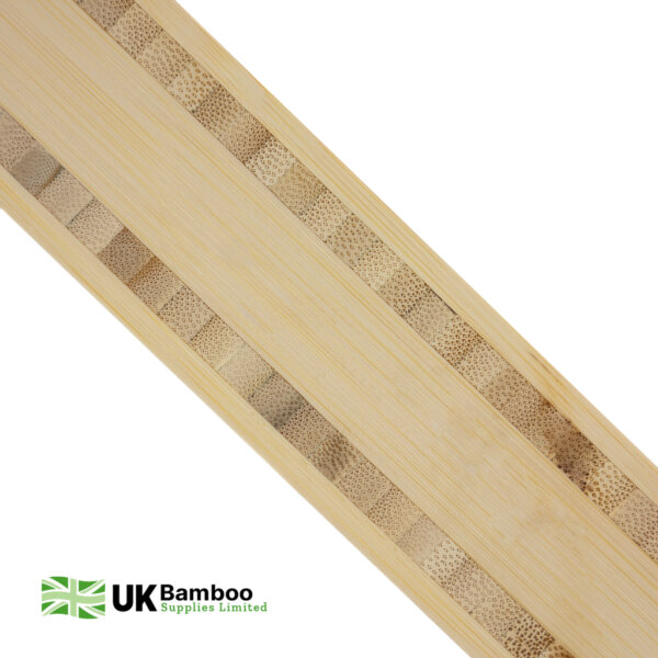 The side profile of the 40mm natural bamboo board 5 ply