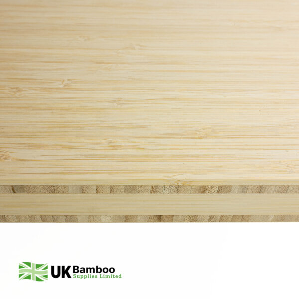 Top-down shot of the 40mm natural 5 ply bamboo board