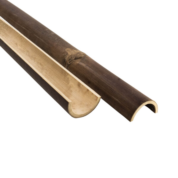 60/70mm diameter half round black bamboo pole main product image