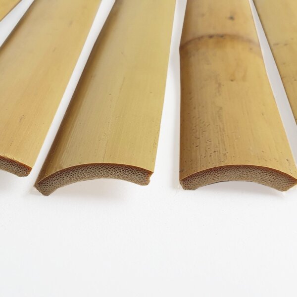Moso bamboo slats arranged on a table