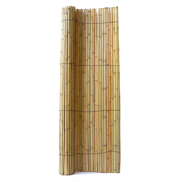 A bamboo slat screen partially unrolled for the main product image