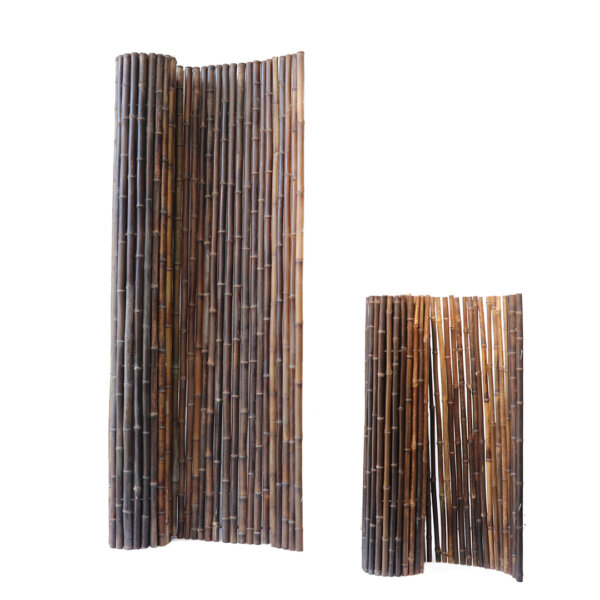 Full height and half height black bamboo screens main product image