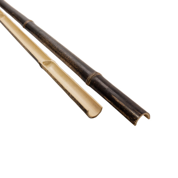 30/35mm diameter half round black bamboo pole main product image