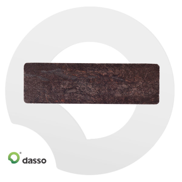 Side profile of the XTR bamboo lumber with the Dasso Group logo