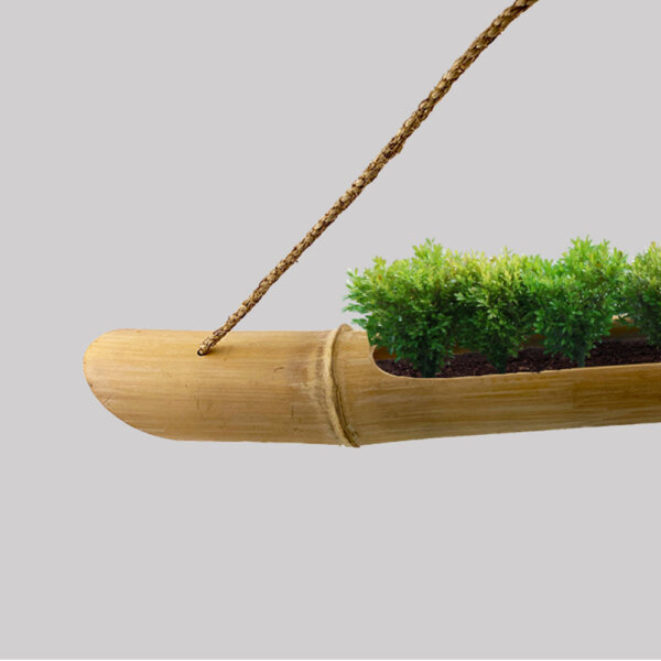 Product image of the horizontal bamboo planter