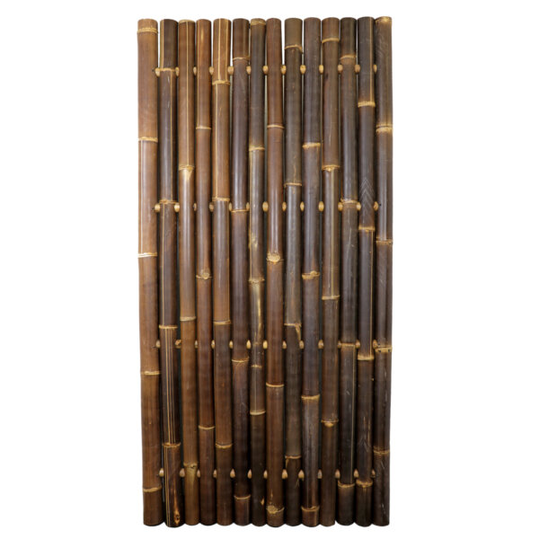Java black bamboo whole pole full round fence panel